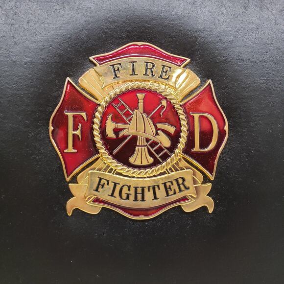 Fire Fighter Leather Scrapbook K and Company RARE Fire fighter Leather Book - Picture 3 of 10